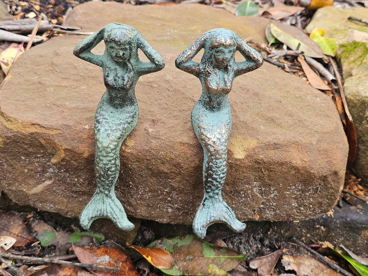 2-Whinsical Shelf Sitting MERMAIDS,Coastal Accents,Beach Decor,Mythical,Folflore,Gifts, N-68